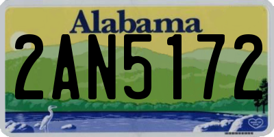 AL license plate 2AN5172