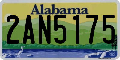 AL license plate 2AN5175