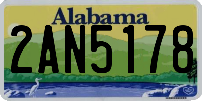 AL license plate 2AN5178