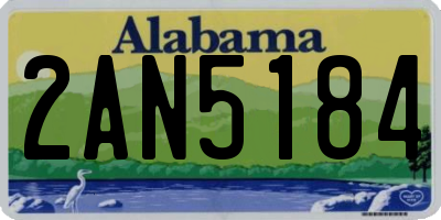 AL license plate 2AN5184