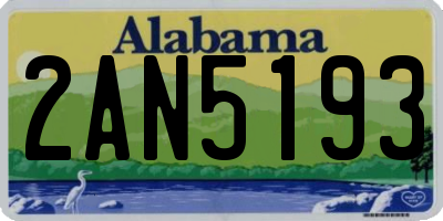 AL license plate 2AN5193