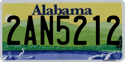 AL license plate 2AN5212