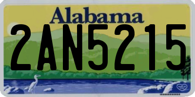 AL license plate 2AN5215