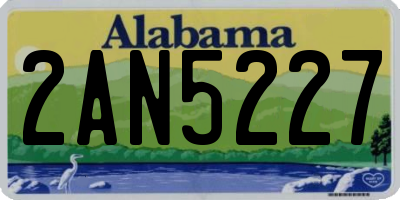 AL license plate 2AN5227