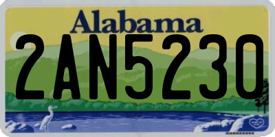 AL license plate 2AN5230