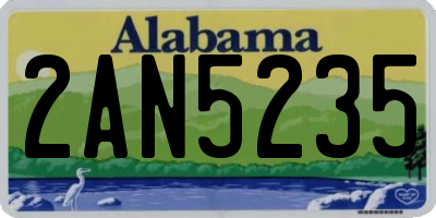 AL license plate 2AN5235