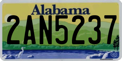 AL license plate 2AN5237