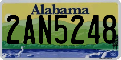AL license plate 2AN5248