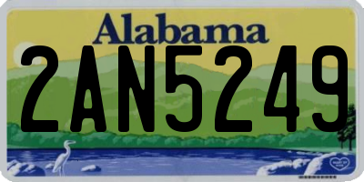 AL license plate 2AN5249