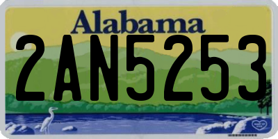 AL license plate 2AN5253