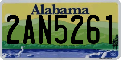 AL license plate 2AN5261