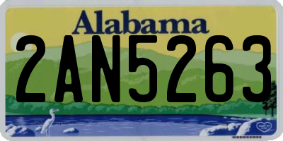 AL license plate 2AN5263