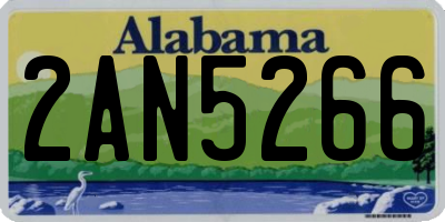 AL license plate 2AN5266