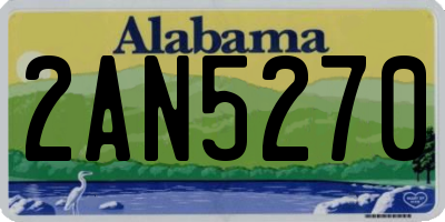 AL license plate 2AN5270