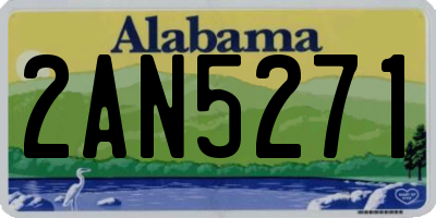 AL license plate 2AN5271