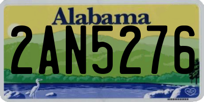 AL license plate 2AN5276