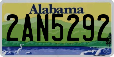 AL license plate 2AN5292
