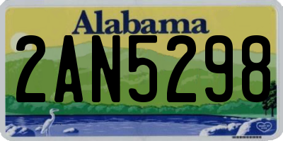AL license plate 2AN5298