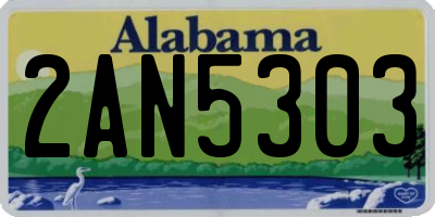 AL license plate 2AN5303