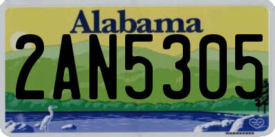 AL license plate 2AN5305