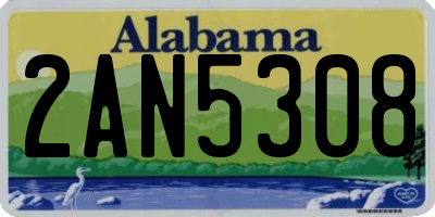 AL license plate 2AN5308