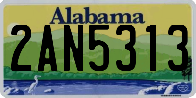 AL license plate 2AN5313