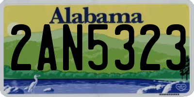 AL license plate 2AN5323