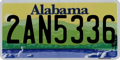 AL license plate 2AN5336