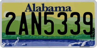 AL license plate 2AN5339