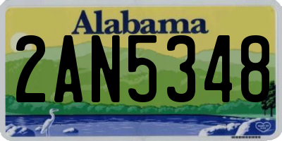 AL license plate 2AN5348