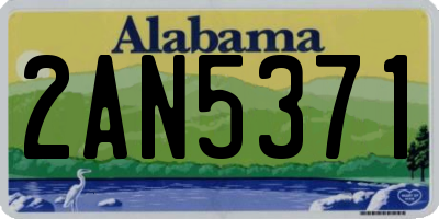 AL license plate 2AN5371