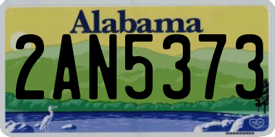 AL license plate 2AN5373