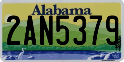 AL license plate 2AN5379