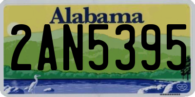 AL license plate 2AN5395