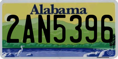 AL license plate 2AN5396