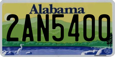 AL license plate 2AN5400