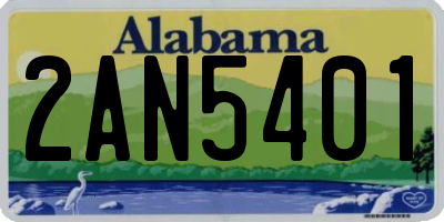 AL license plate 2AN5401