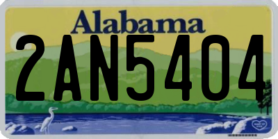 AL license plate 2AN5404