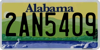 AL license plate 2AN5409
