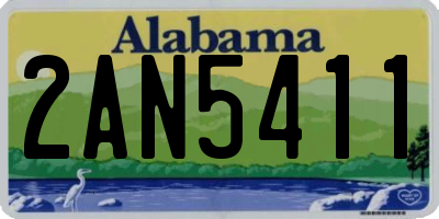 AL license plate 2AN5411