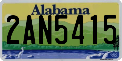 AL license plate 2AN5415
