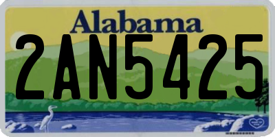AL license plate 2AN5425