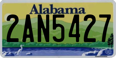 AL license plate 2AN5427