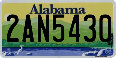 AL license plate 2AN5430