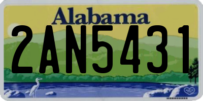 AL license plate 2AN5431