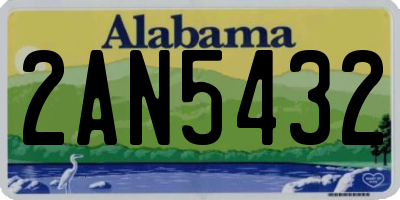 AL license plate 2AN5432