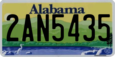AL license plate 2AN5435