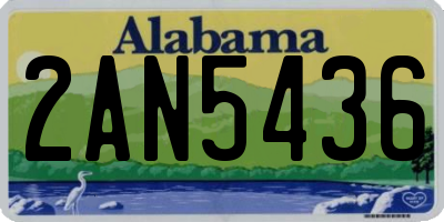 AL license plate 2AN5436