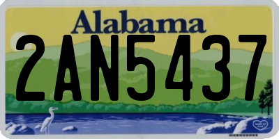 AL license plate 2AN5437