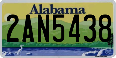 AL license plate 2AN5438